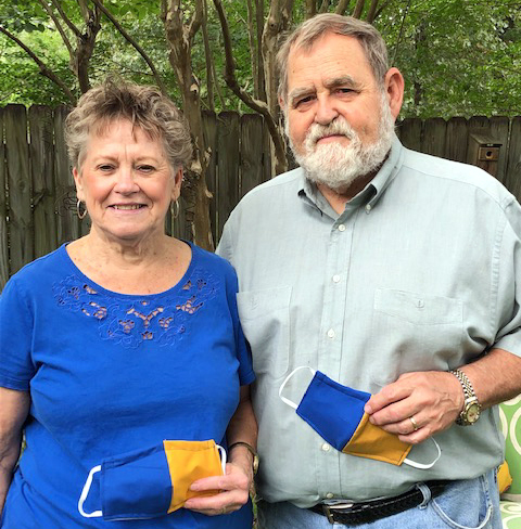 MC graduates Frances and Dan Smith of Clinton are doing a wonderful job as mask makers.