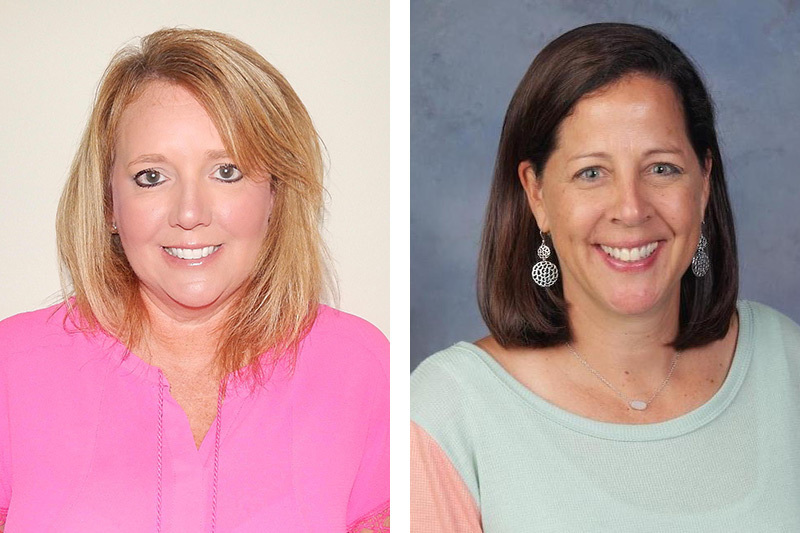 Millicent Gunter, left, and Laura Bivins, MC School of Education alumnae, received the Presidential Award for Excellence in Mathematics and Science Teaching.