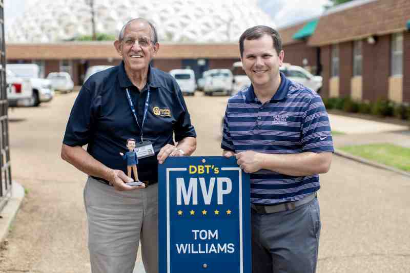 MC executive director of campus operations Tom Williams and President Blake Thompson