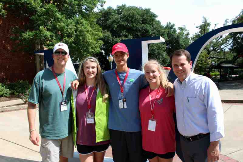 President Blake Thompson always welcomes summer campers each year.