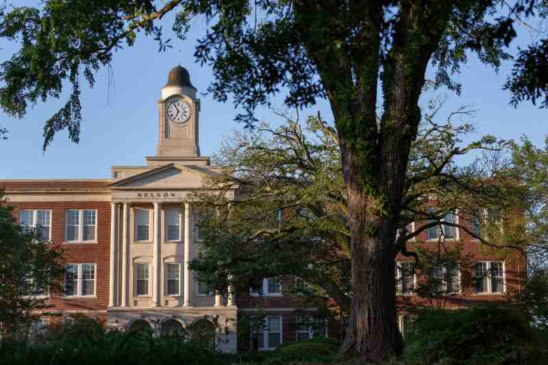 MC's Nelson Hall serves as the university's administration building.