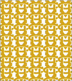 Sample of the MC logo used in a pattern.